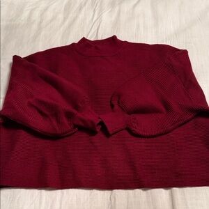 Ellison Deep Red Cowl Neck Sweater